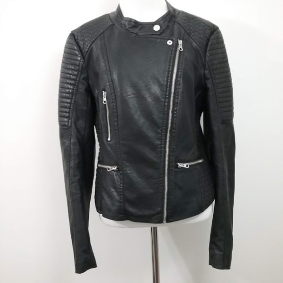 Ci Sono Jackets & Blazers - Ci Sono by Cavalini moto jacket diagonal zip L